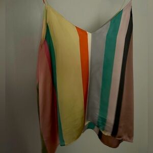 Fun, satin striped Zara tank top for sale!